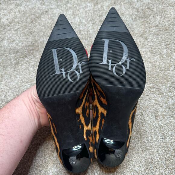 Christian Dior ‘I LOVE DIOR’ LEOPARD PRINT HEELS John Galliano - Good condition! - Picture 2 of 7